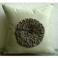 thumbnail image 2 of Pillow Covers With Zippers, Olive Green Pillow Cover, Vintage Frills Medallion Pillow Cover, 14x14 inch (35x35 cm) Pillow Case, Square Faux Suede - Vintage Olive Flower, 2 of 6
