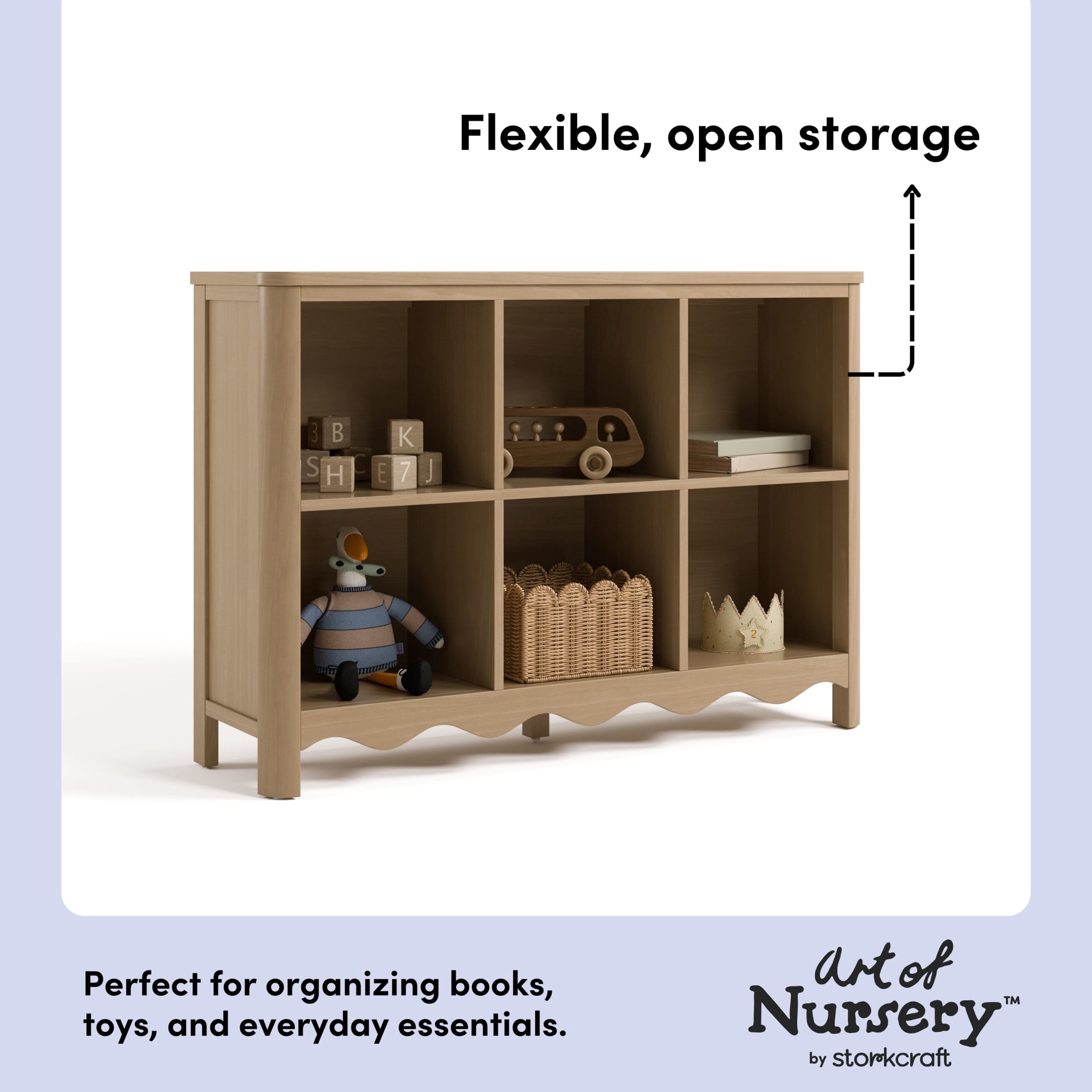 Art of Nursery by Storkcraft Casablanca 6 Cube Organizer Kids Bookcase - Driftwood