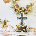 thumbnail image 4 of Steadline Easter Bunny Egg Acrylic Tabletop Decor Holiday Ornament with Hollow Cutout Design Spring Festival Home Decoration Perfect for Centerpiece and Shelf Display, 4 of 9