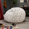 thumbnail image 5 of CC Home Furnishings Plush Faux Fur Bean Bag Chair - 48" - Gray, 5 of 5