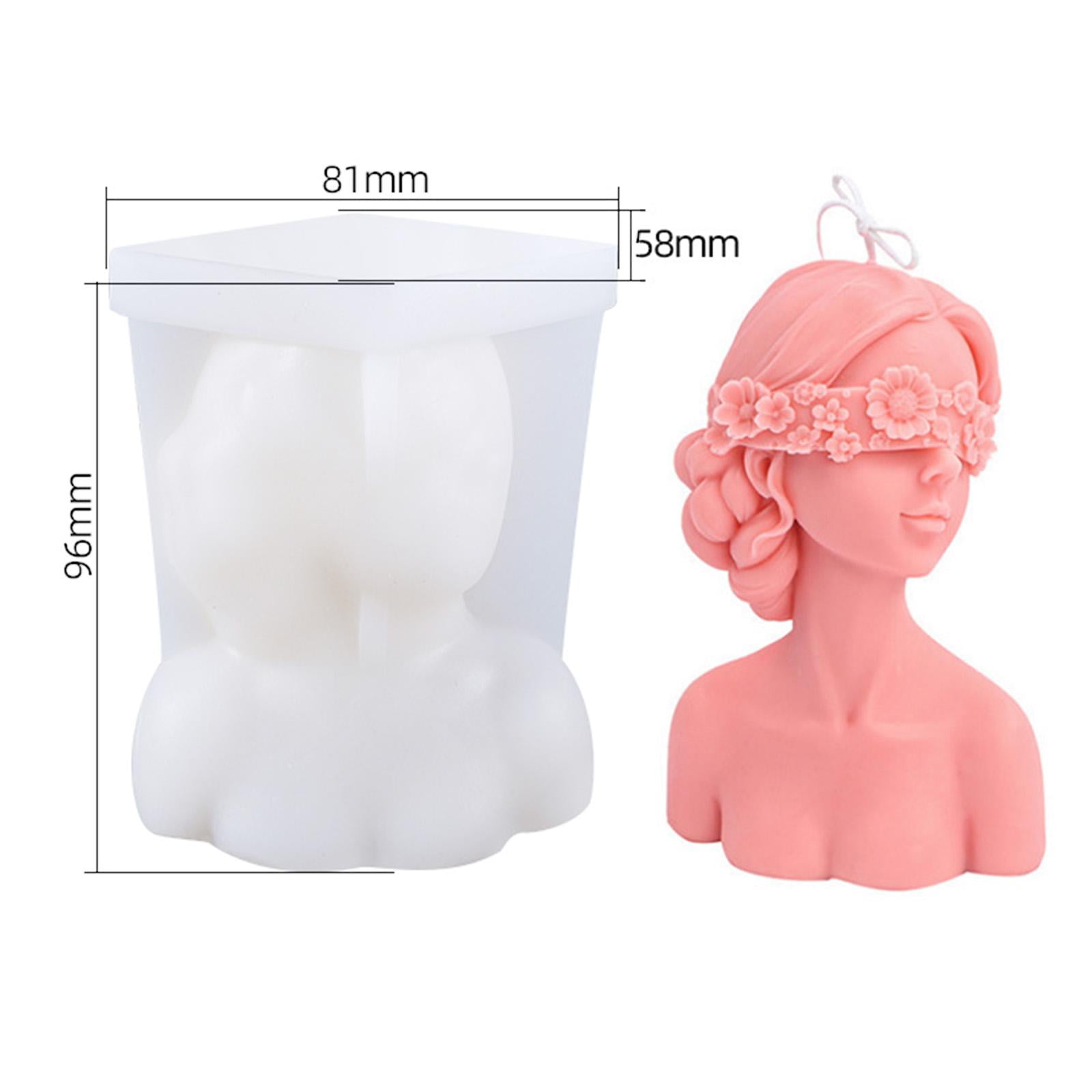 FVDPWYE 2pcs 3D Female Body Candle Molds Candle Making Bee Wax Moulds DIY Clay Craft