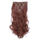 thumbnail image 1 of SWACC Extensiones de cabello sintético con clip para mujer, 20 pulgadas, cabeza completa rizada, 7 piezas separadas, resistentes al calor (Auburn oscuro-33#), 1 of 1
