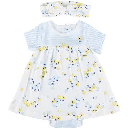 Little Me Baby Girls Daisy Bodysuit Dress