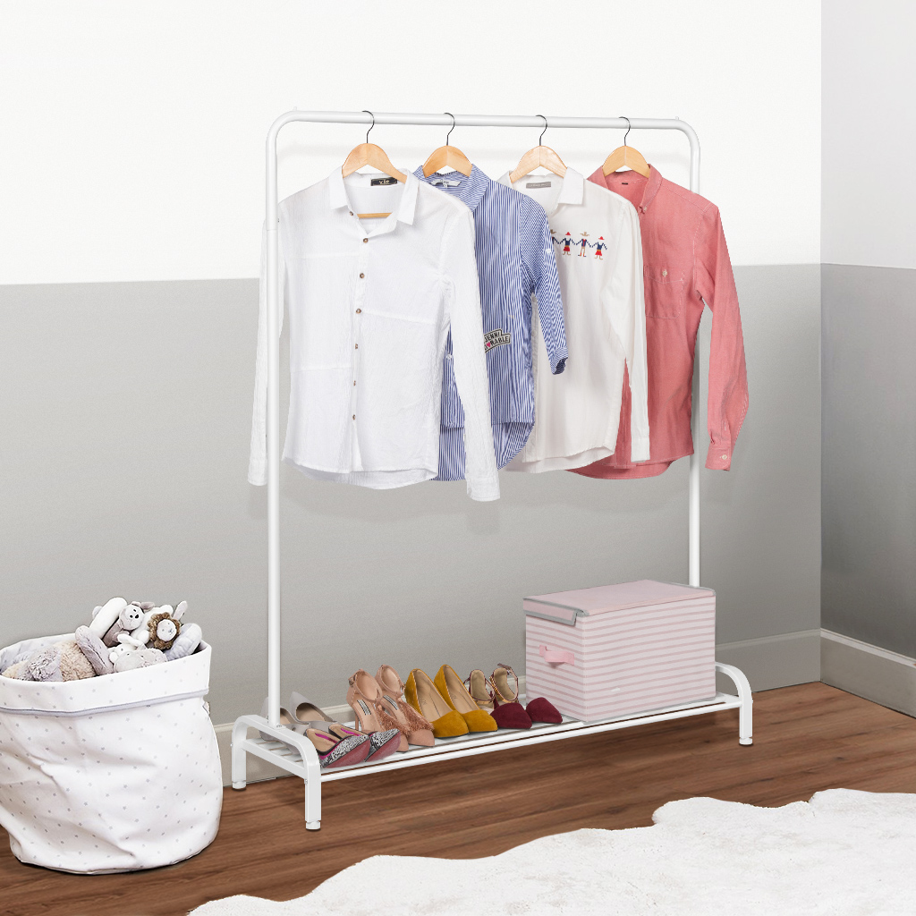 Shoes Rack Garment Rack Coat Rack, Simple All-Metal Free Standing ...