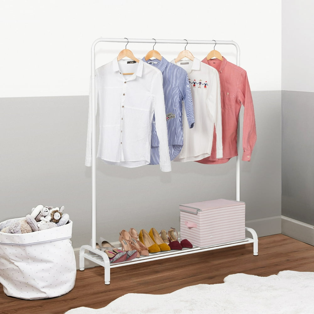 Shoes Rack Garment Rack Coat Rack, Simple AllMetal Free Standing
