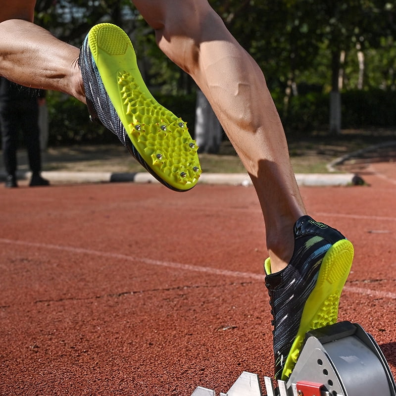 Track Spike Shoe for Men Professional Field and Track Shoes Breathable Running High Jump Racing Shoes