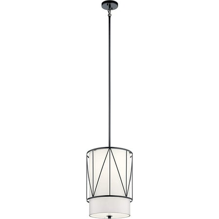 

MANXING Birkleigh 18.25 1 Light Pendant with Satin Etched Glass in Black