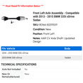 thumbnail image 2 of Front Left Axle Assembly - Compatible with 2013 - 2015 BMW 335i xDrive Sedan 2014, 2 of 2