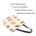 thumbnail image 3 of FORMRS Womens Canvas Tote Bag with Zipper Inner Pocket Shoulder Handbag, Red Cakes, 3 of 7