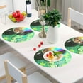 thumbnail image 6 of Coolnut Saint Patrick's Green Pot Gold Coins Round PVC Placemats 4 PCS, Non-Slip Heat Resistant Table Mat Kitchen Dining Table Plate Mat, 15.4inch43 Home Decor Gifts, 6 of 7