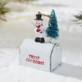 thumbnail image 4 of Dserfhy Christmas Mailbox Ornament Metal Mailbox Hanging Decoration with 3D Snowman Santa Elk Tree Figurine Iron Art Letter Box for Tree Home Decor, 4 of 7
