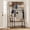 Matte black, variant on Gaderth Hall Tree with Shoe Storage and Bench, 43" Large Coat Rack Shoe Bench, 5 Tier Shelves and Hooks, 5 in 1 Front Door Shoe Rack Wall Rack for Entryway