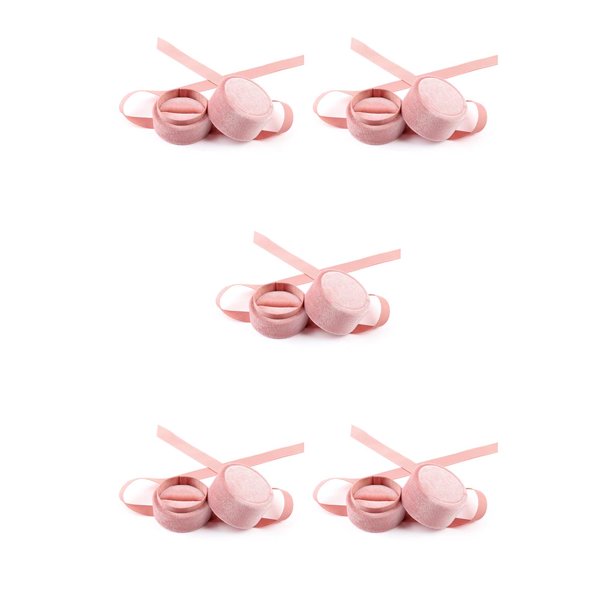 Caja de anillo Jumpingount rosa 5Conjunto organizador de almacenamiento para compromiso y aniversario