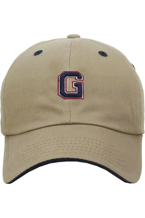 ABC Letter Initial Embroidery Adjustable Dad Hat Cotton Baseball Cap