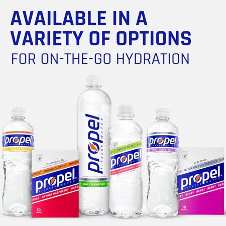 PROPEL ENERGY BOOST ELECTROLYTE ENERGY WATER, 3 FLAVOR VARIETY PACK, 16.9 FL OZ, 12 COUNT BOTTLES