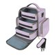 thumbnail image 5 of Estuche organizador para de uñas con capacidad para 72 frascos y herramientas de manicura, con asa resistente. Caja de almacenamiento grande Púrpura, 5 of 8