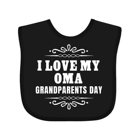 

Inktastic Grandparents Day I Love My Oma Gift Baby Boy or Baby Girl Bib