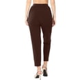 thumbnail image 3 of Womens Pleated High Rise Elastic Waist Dress Pants w/ Pockets, 3 of 7