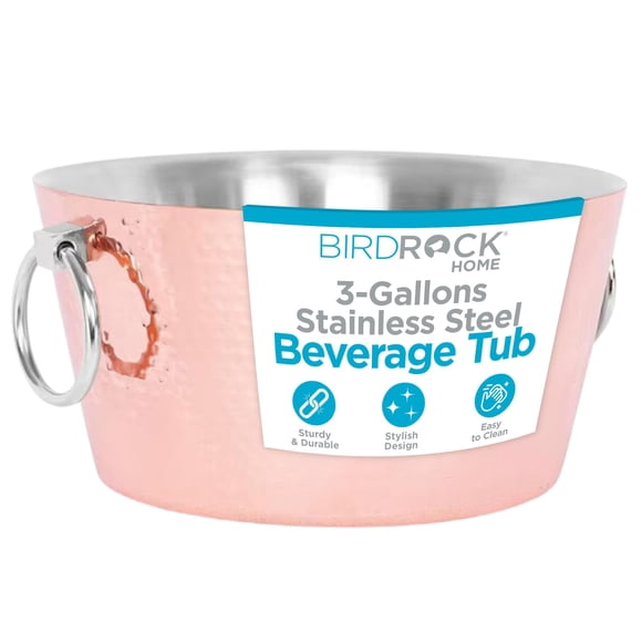 Balde para Bebidas BIRDROCK HOME de Acero Inoxidable Martillado 11.35L