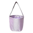 thumbnail image 3 of Girls Shimmer Fabric Easter Egg Basket Bucket Tote Bag Gift for Kids Pink Purple - Can be Personalized Purple - 4 Pack, 3 of 4