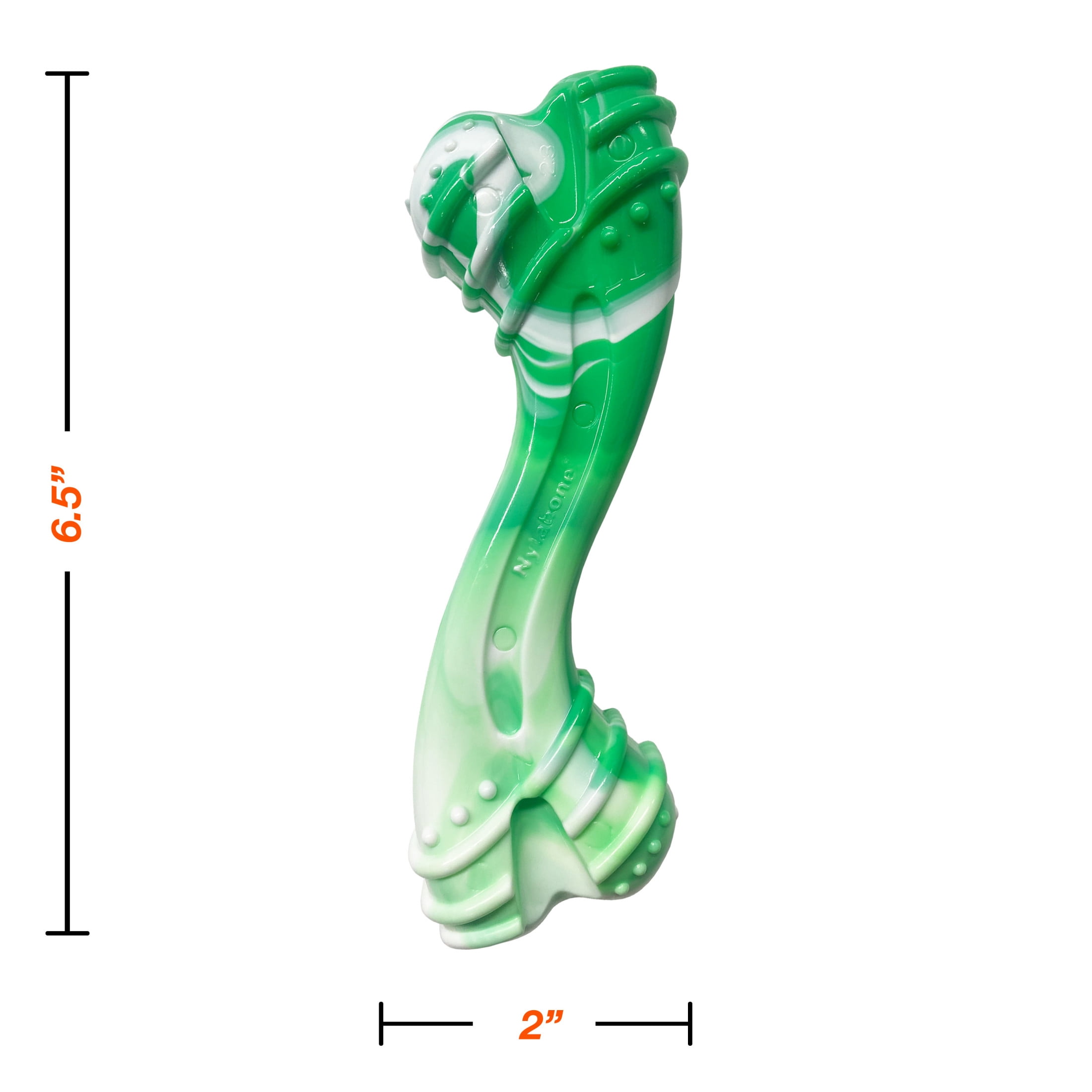 Nylabone Power Chew Curvy Bone Dog Toy, Dog Chew Toy, Wintergreen Flavor, Large, 1 Count