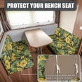 thumbnail image 2 of Garronmavis Tropical Yellow Flowers RV Dinette Cushion Covers RV Sofa Seat Slipcovers Replacement Washable Easy Fitted Backrest Cover & Bench Cover, 2 of 7