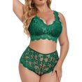 thumbnail image 2 of XmhyTop - Lenceria Mujer Erótica Talla Grande ，2XL, Ropa Mujer Curvy en Verde - Conjuntos de Lencería Sexy para Mujeres, 2 of 4
