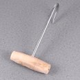 thumbnail image 4 of Oraceous 2pcs Meat Hooks Stainless Steel T Shaped Meat Boning Hook Wooden Handle Butchering Hook for Kitchen Butcher Shop Restaurant, 4 of 10