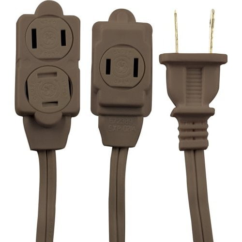 Brown Extension Cord 6 Ft 1 Pack