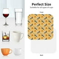 thumbnail image 6 of Disketp Bee Wasp Funny Coasters,4 Pcs Leather Coasters with Holder, Perfect Housewarming Hostess Gifts,Protect Furniture from Water Marks Scratch and Damage-Square, 6 of 6