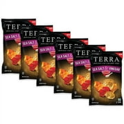 Terra Vegetable Chips, Sea Salt & Vinegar, 5 oz (Pack of 6)