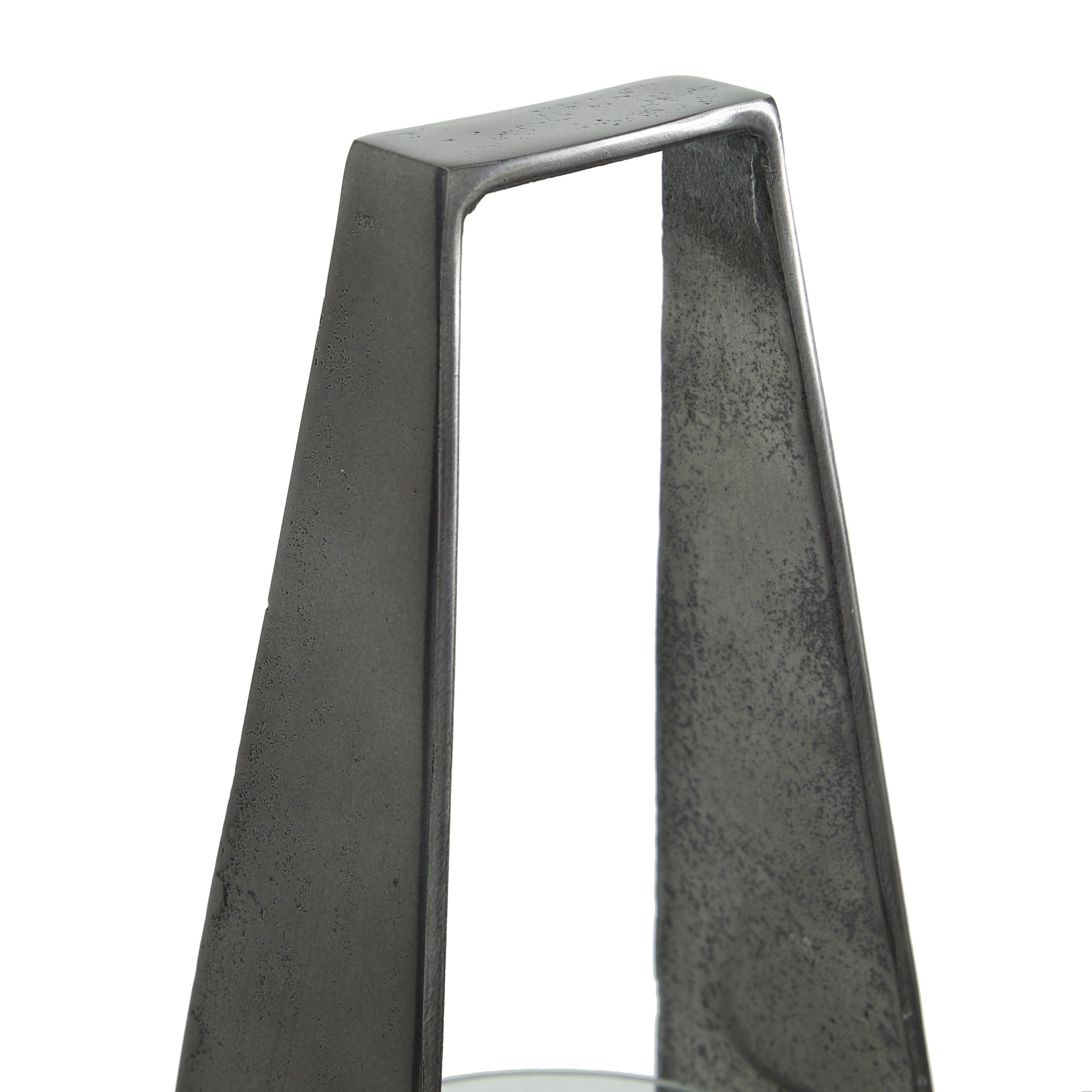 DecMode Black Aluminum Decorative Candle Lantern