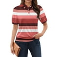 thumbnail image 5 of Uooqdmx Polo Shirts for Women, Womens Polo Shirts Short Sleeve, Golf Polo Women, Collared Shirts for Women, Womens Shirts Dressy Casual, Hot Pink XXL, 5 of 7