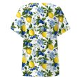 thumbnail image 4 of vigerkar Women's Casual Boho Floral Printed V Neck Tops Short Sleeve T Shirt Blouses (Yellow, S), 4 of 9