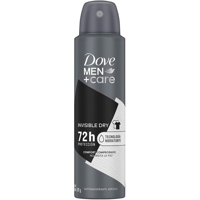 Dove Men+Care Desodorante Antitranspirante Invisible Dry en Aerosol para Hombre, 89 g