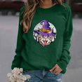 thumbnail image 2 of Sweat-shirt Décontracté pour Femmes Imprimé Chat Haut Col Rond Chemisier Halloween Manches Longues Pull Sport Printemps et Automne, 2 of 6