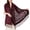 Burgundy, variant on Elegant Velvet Shawl Ethic Style Scarf for Evening Dresses and Formal Event