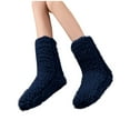 thumbnail image 2 of workcargo Fuzzy Cozy Warm Ankle Socks - Nylon Spandex Blend, Free Size, Black & Multi-Color for Home Lounge House Use,Size Free Size, 2 of 6