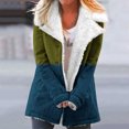 thumbnail image 2 of Fashion Winter Warm Jackets for Womens Plus Size Zip Up Composite Plush Button Lapels Jacket Outwear Coat, 2 of 6