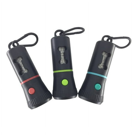 Whoamigo Dog Poop Bag Dispenser with LED Flashlight Cleaning Waste Garbage Box for Carrie