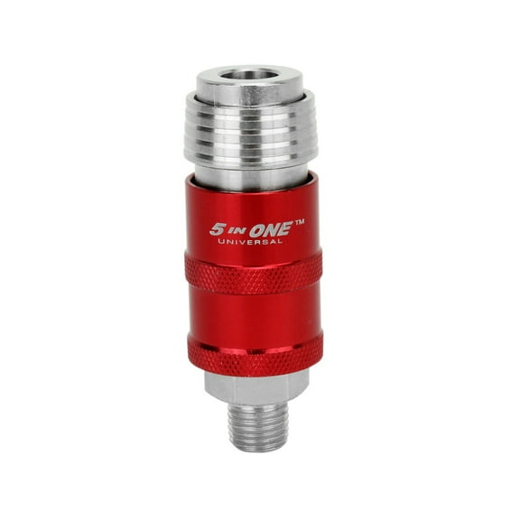 Milton 5 In ONE™ 1751BK Universal Safety Exhaust Quick-Connect Industrial Coupler, 1/4" MNPT -Box of 50