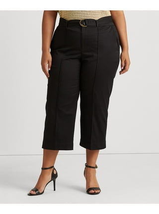 Lauren Ralph Lauren Women's Plus Size Faux-Leather Pants Circuit Brown 2X  B4HP 