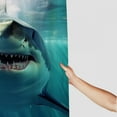 thumbnail image 3 of Shiartex Shark Shower Curtain,Sea Animals Bathtub Shower Curtain Ocean Sea Wave Shower Stall Curtain Blue White Bathroom Sets Accessories With Hooks Bathroom Decor 69x72, 3 of 7