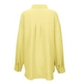 thumbnail image 6 of Long Sleeve Shirts for Women 2026 Spring Button Down Lapel Collar Oversized Dressy Casual Office Work Blouse Womens Tops, 6 of 9