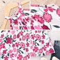 thumbnail image 5 of Toddler Girls Sleeveless Suspenders Flowers Prints Dresses Clothes Size 3-4T, 5 of 7