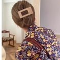 thumbnail image 5 of Manss Flat Hair Clips for Women,Flat Claw Clips, Large Strong Hold Barrettes for Thick & Thin Hair, Neutral Color, 8 Pack, 5 of 8