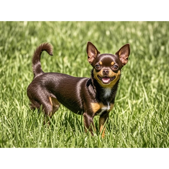 Chocolate Chihuahua Diamond Art 5D Diamond Painting DIY Kits Full Round Drill Beads by Number Stitch Handmade Arts and Crafts for Home Wall Living Room Bedroom Decor 12x16 inch / 30x40cm