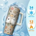 thumbnail image 4 of 30oz Halloween Tumbler with Handle, Ghost Bat Pumpkin | Print | Halloween Gifts for Family & Friends | with Lids and Straws | Stainless Steel Insulated | Travel Coffee Mug, 4 of 5