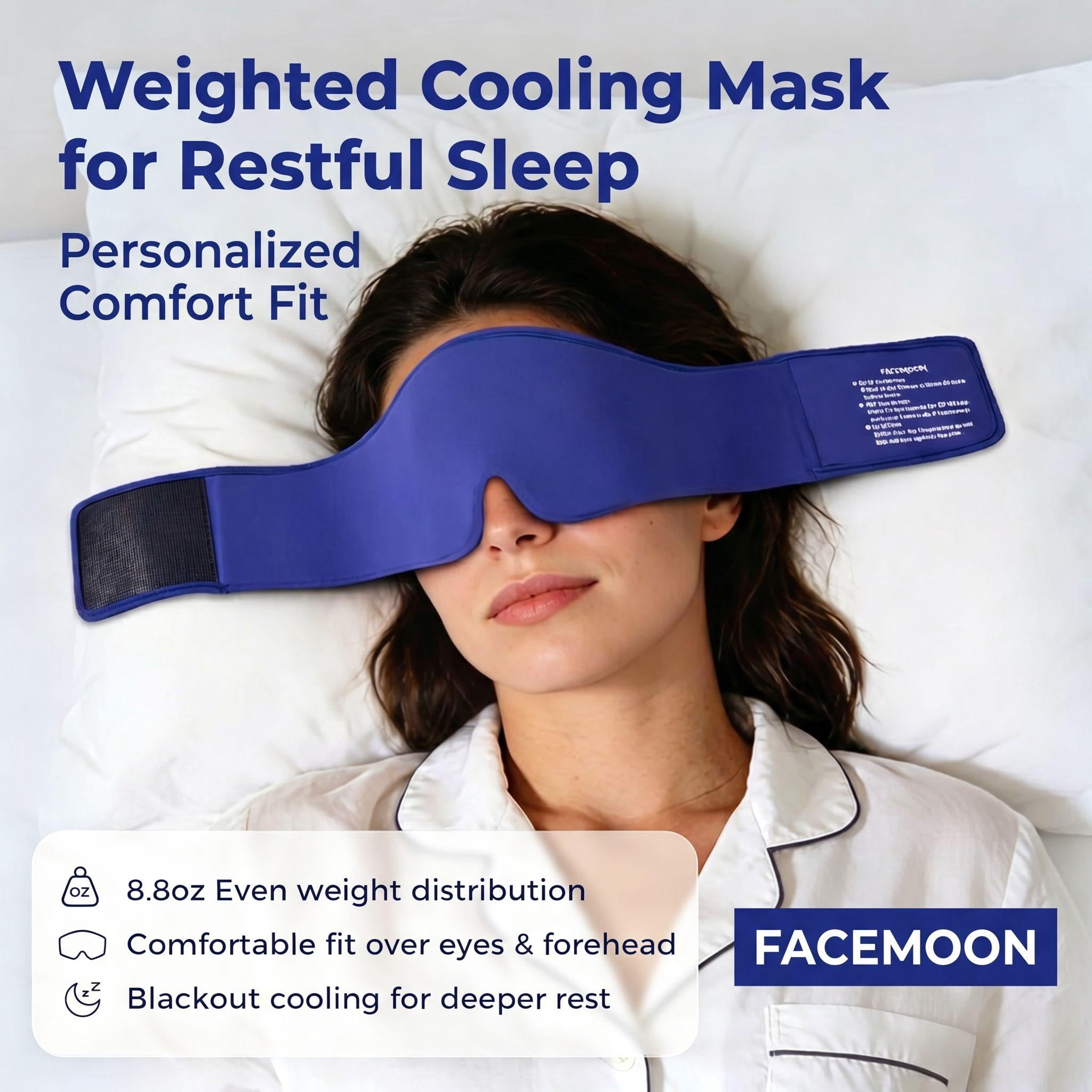 FACEMOON Cooling Gel , Reusable Cold Compress for Head Comfort, Extra Cooling & Gentle Pressure