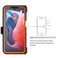 thumbnail image 4 of Njjex For Motorola Moto G Play 4G 2024 6.5" Case with Belt-Clip Holster ,Heavy Duty Protective Drop Protection Shockproof Cover with [Built in Screen Protecotr] - Orange, 4 of 6